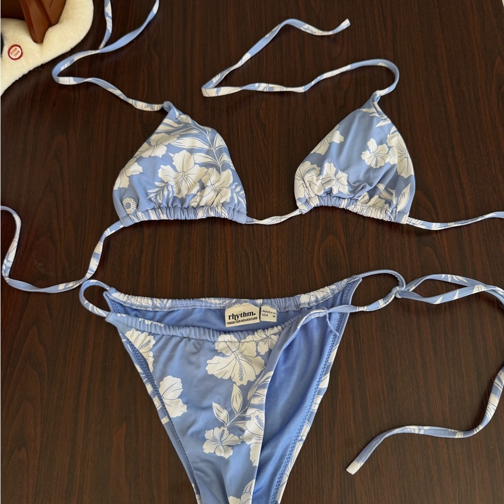 Rhythm Blue and White Floral Bikini Leila